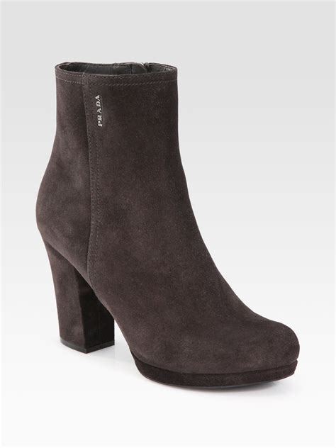 prada schlange boots|Prada suede ankle boots.